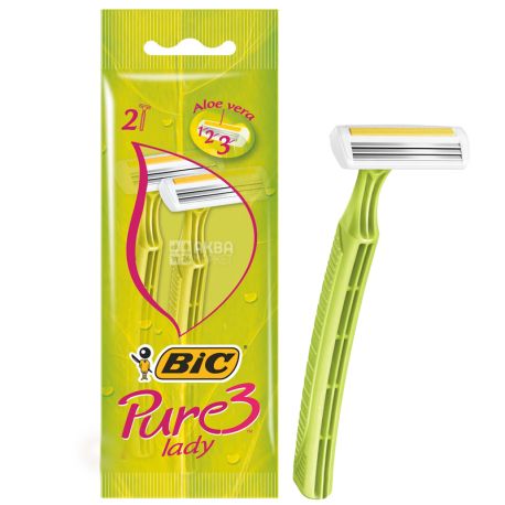 BIC Pure 3 Lady, 2 шт., Станок для гоління, одноразовий