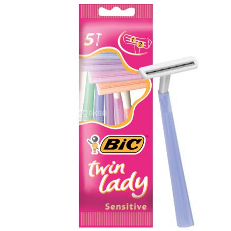 BIC Twin Lady Sensetive, 5 шт, Станок для гоління, одноразовий