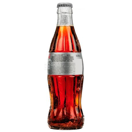 Coca-cola, 0,25 л, Солодка вода, Light, скло