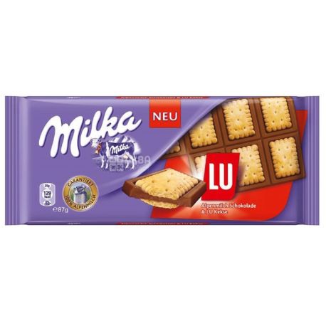 Milka, 87 г, Молочный шоколад, LU