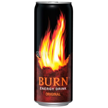 Burn Original, упаковка 6 шт. по 0,25 л, Напій енергетичний Берн Оріджінал