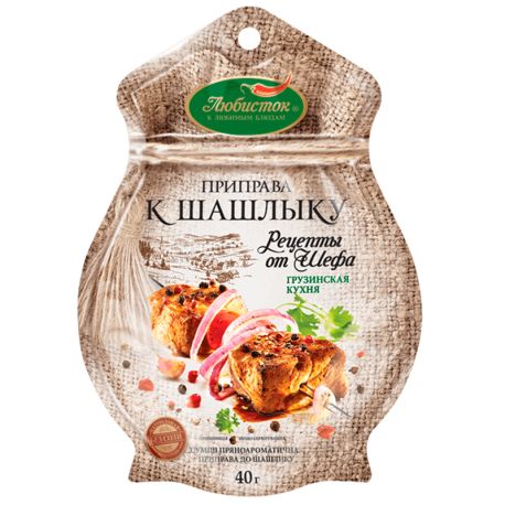Lyubistok, 40 g, seasoning for kebabs, recipes from the chef