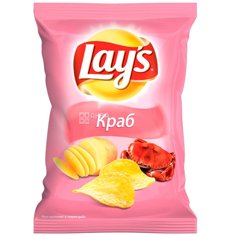 Buy Lay's, 133 g, Potato chips, Crab with delivery, price and review in
