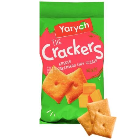 Yarich, 80 г, Крекер, Зі смаком сиру Чеддер