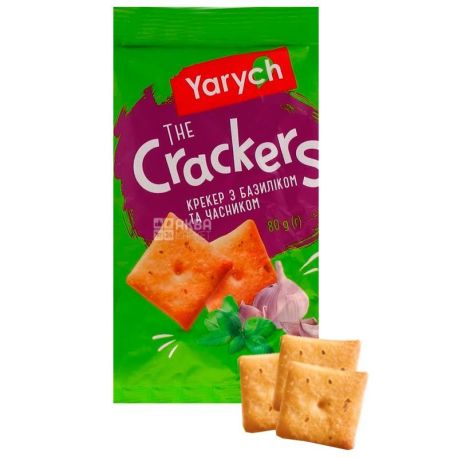 Yarich, 80 г, Крекер, З базиліком та часником