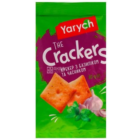 Yarich, 80 г, Крекер, З базиліком та часником