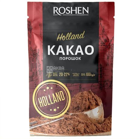 Roshen, 100 g, 22%, Cocoa powder, Holland