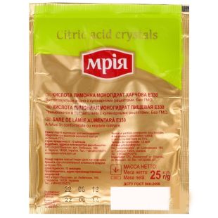 Мрия, 25 г, Лимонная кислота