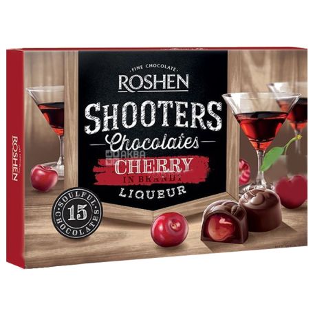 Roshen, 150 g, Candy, Cherry with Cherry Liquor, Shooters