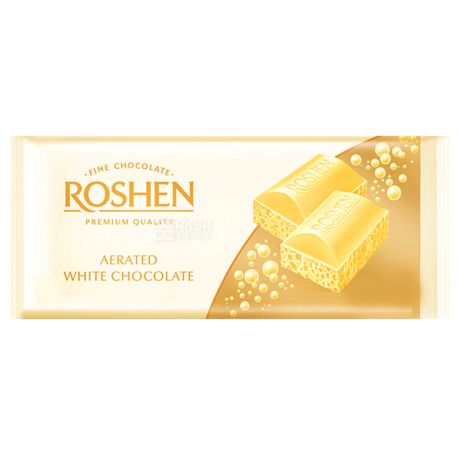 Roshen, 85 г, Шоколад білий, Пористий