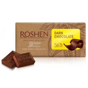 Roshen, 85 г, Рошен, Шоколад черный, 56%