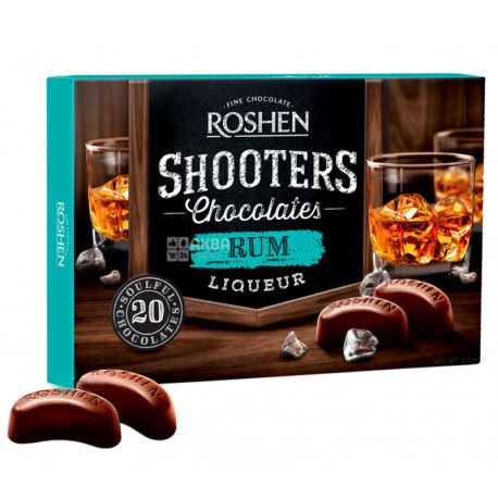 Roshen Shooters, 150 г, Конфеты, C ромовым ликером