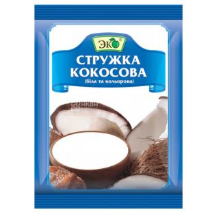 Эко, 40 г, Кокосовая стружка, белая и цветная