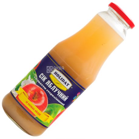 Holiday, 1 l, Juice, Apple with pulp, glass