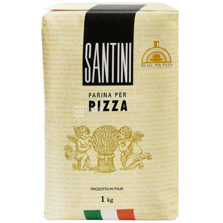 Santini, Farina per Pizza, 1 кг, Борошно для піци, з м'яких сортів пшениці