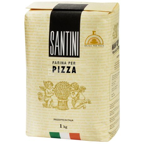 Santini, Farina per Pizza, 1 кг, Мука для пиццы, из мягких сортов пшеницы