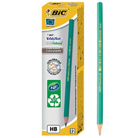 Bic, 12 pcs., Hexagonal pencil set, Evolution HB