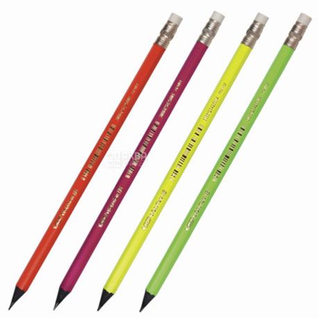  Bic Evolution Fluo, Набір простих олівців шестикутних, 4 шт.