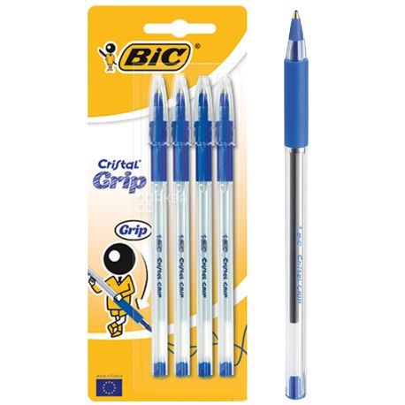 Bic, 4 pcs., Set of blue pens, Cristal Grup