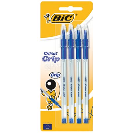 Bic, 4 pcs., Set of blue pens, Cristal Grup
