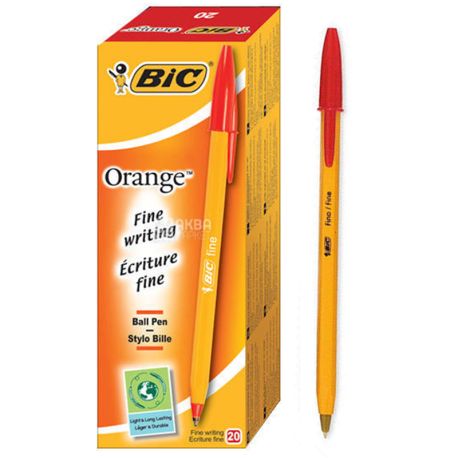 Bic, 20 шт., Набір червоних ручок, Orange