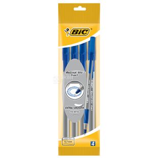 Bic, 4 шт., Набір синіх ручок, Raunt Stik Exact