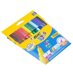  Bic Visa, Фломастери Бик, кольорові, 12 шт.