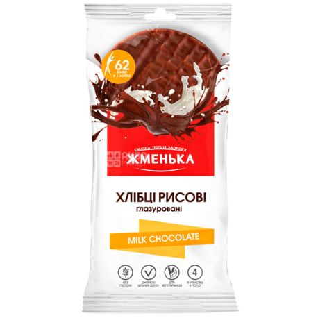Жменька, 60 г, Хлебцы рисовые, В молочном шоколаде