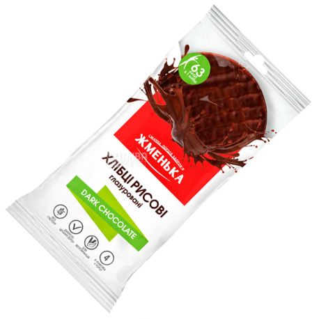 Zhmenka, 60 g, Bread rice, In dark chocolate