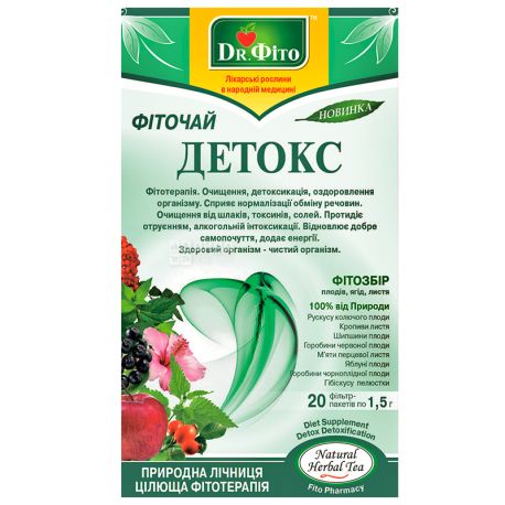 Dr. Phyto Detox, 20 pcs., Tea, Cleaning, Detoxification