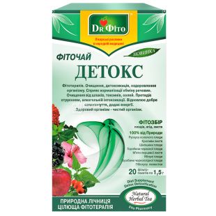 Dr. фито, Детокс, 20 пак., Фиточай с плодов, ягод и листьев