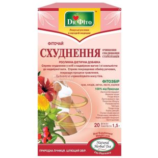  Dr. Фіто, Схуднення, 20 пак., Фіточай для нормалізації травлення