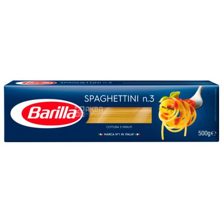 Barilla, 500 g, Pasta, Spaghetti №3, cardboard