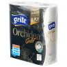 Grite, Orchidea, 2 рул., Паперові рушники Гріте Орхідея, 3-шарові, 11 м, 70 листів, 20х11 см