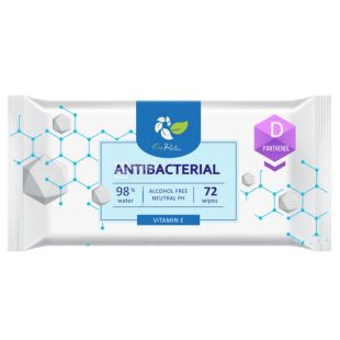ECORelax Antibacterial, 72 шт., Салфетки влажные Экорелакс, Антибактериальные, для ухода за кожей