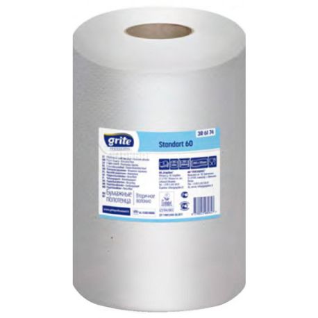 Grite, Standart professional, 1 рул., Рушники паперові Гріте Стандарт, 2-шарові, 60 м, 190 аркушів, 13х13 см