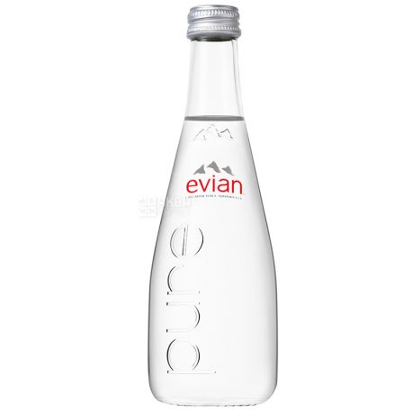 Evian, 0,33 л, Эвиан, Вода негазированная, стекло