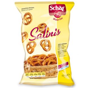  Dr.Schar, 60 г, Крендели безлактозные соленые, Salinis