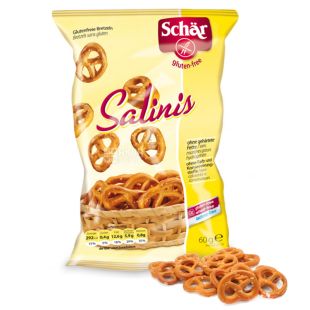  Dr.Schar, 60 г, Крендели безлактозные соленые, Salinis