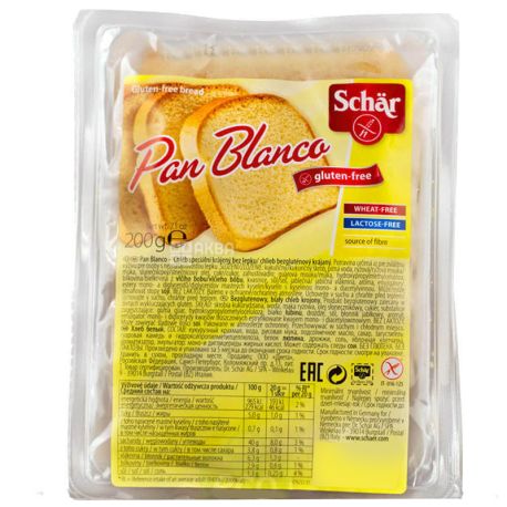 Dr.Schar, 200 g, Gluten-Free White Bread, Pan Blanco