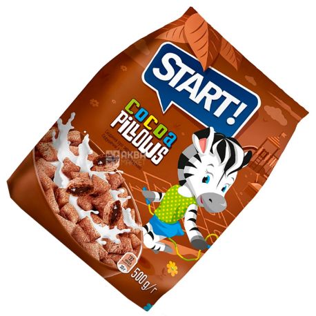 Start, 500 г, Подушечки, З какао начинкою