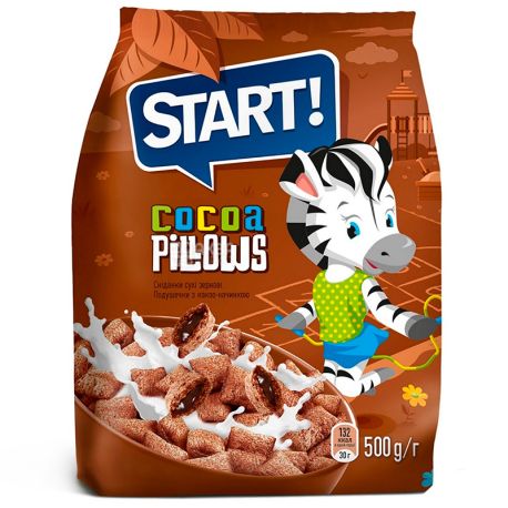 Start, 500 г, Подушечки, З какао начинкою