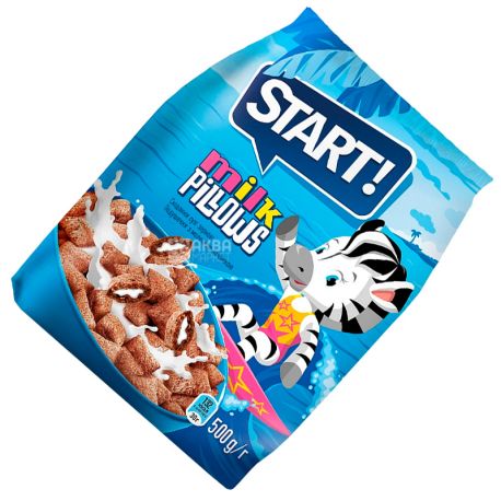 Start, 500 г, Подушечки, С молочной начинкой