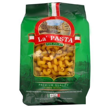 La Pasta, 400 г, Макароны Ла Паста Рожки