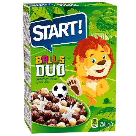 Start, 250 г, Сухой завтрак, Шарики DUO