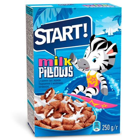 Start, 250 г, Подушечки, С молочной начинкой