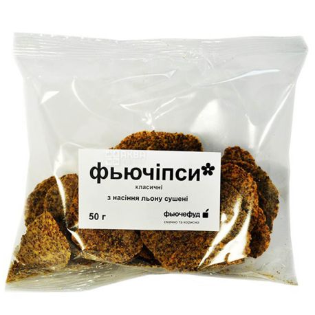 Futchefud, 50 g, Futichips, With flax seeds, Classic