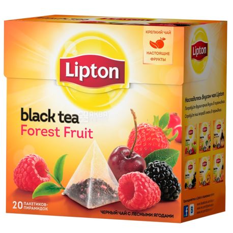 Lipton, Forest Fruit, 20 пак., Чай Липтон, Лесные фрукты, Фруктовый