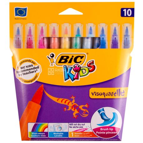Bic, 10 pcs., Color markers, Visaquarelle