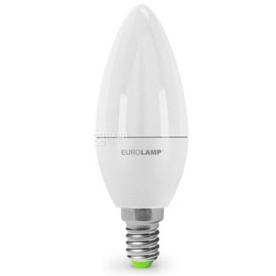 Eurolamp LED, Лампа светодиодная Свеча, цоколь Е14, 8W, 4000K, 220 V, нейтральное белое свечение, 690lm